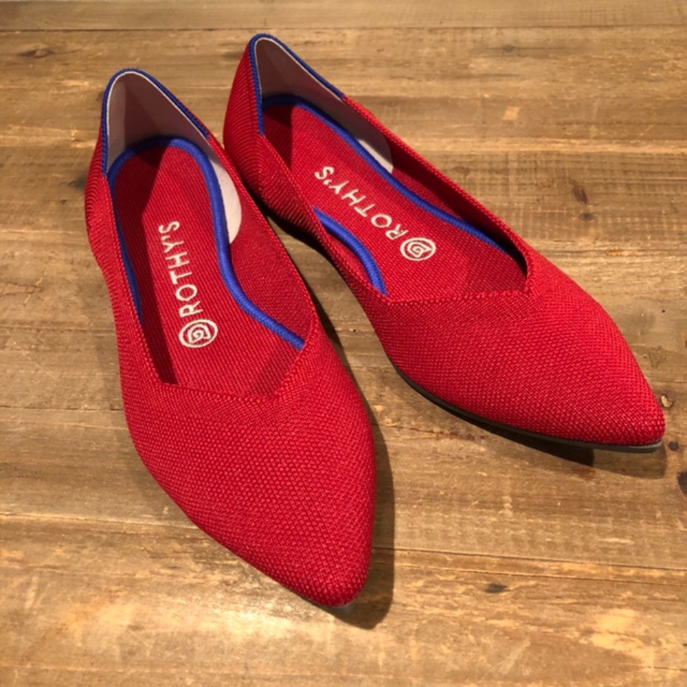 Rothy’s Red The Point Flats - 8.5